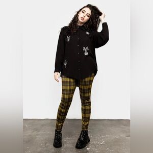 Disturbia Harvest Embroidered Oversized Shirt US 4 / UK 8